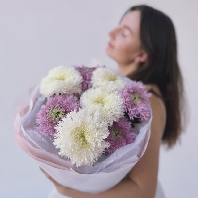 Букет из 9 хризантем "ETRUSKO"