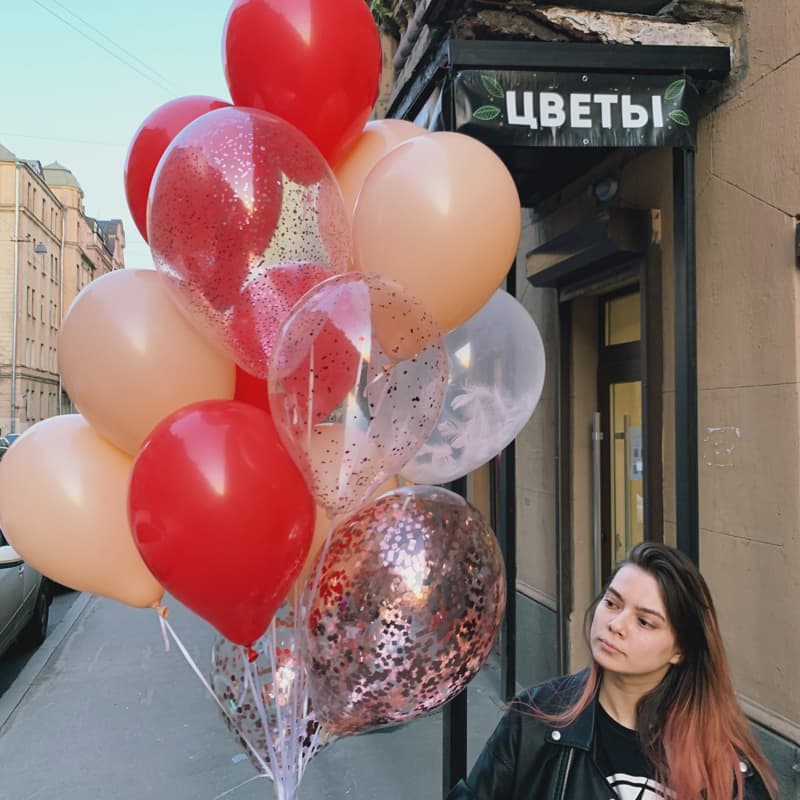 Набор из 15 шариков в красной гамме "RED BALOONS" — Фото 5