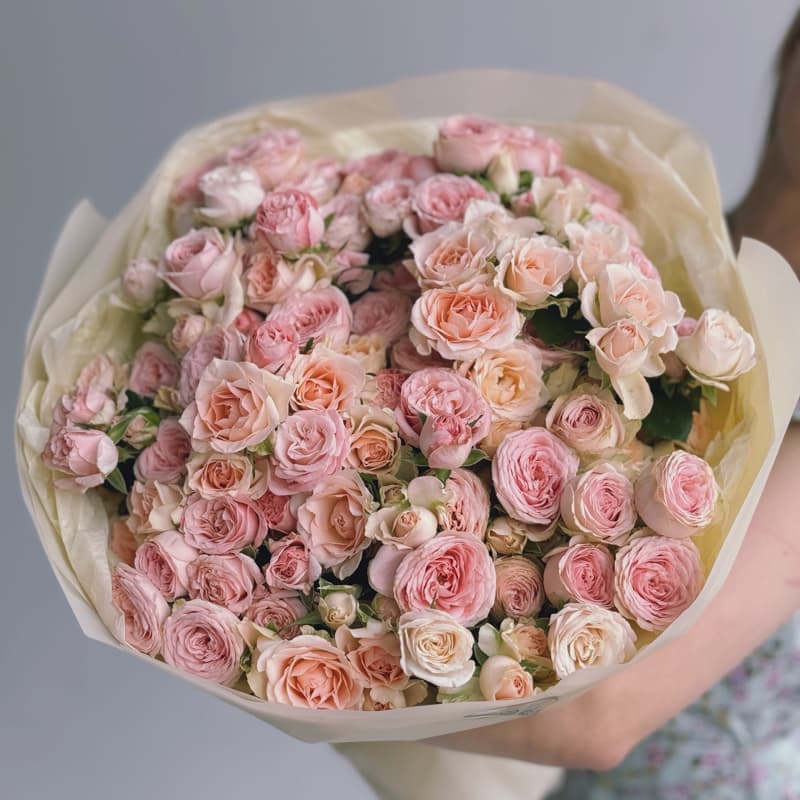 Букет из 29 кустовых роз "DEAR LOVE" — Фото 5