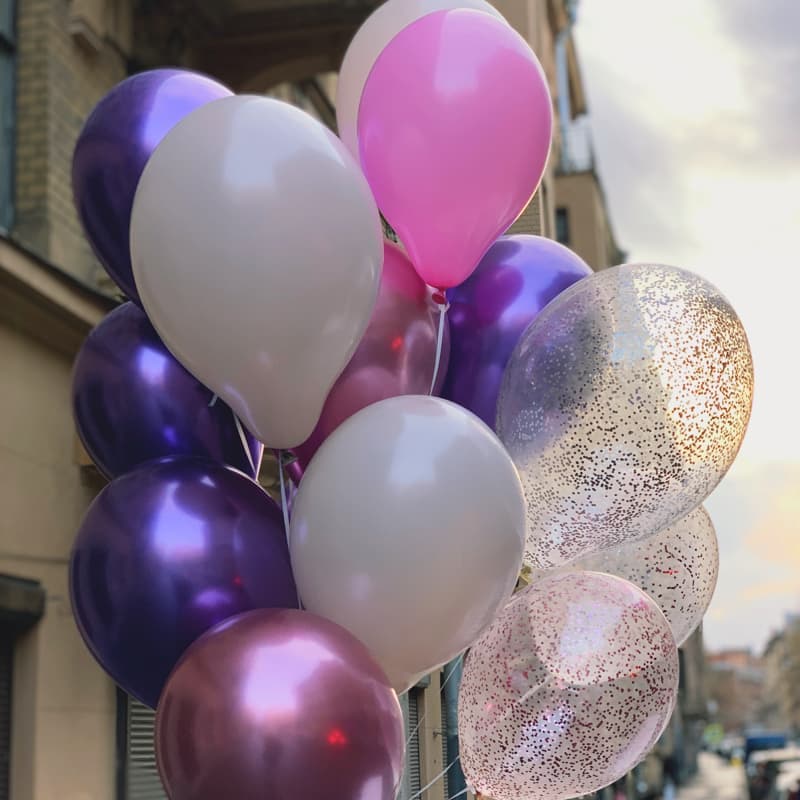 Набор из 15 шариков в розово-фиолетовой гамме "PINK PURP BALOONS" — Фото 3