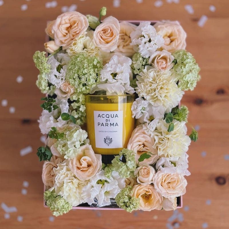 Коробочка с цветами и свечой ACQUA DI PARMA "ITALIAN BLOOM" — Фото 5