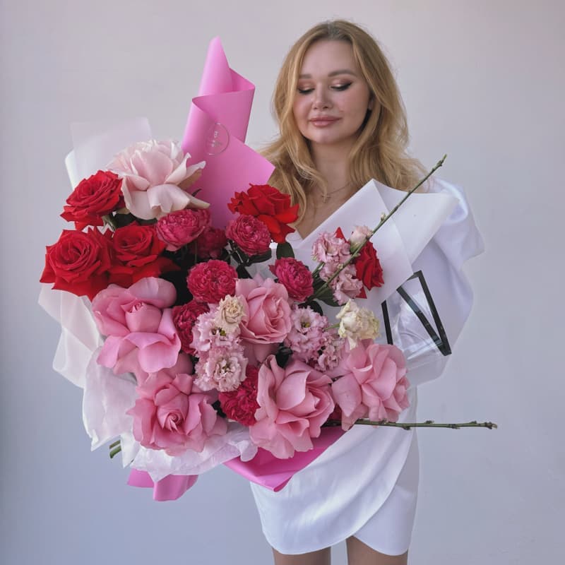 Открыть фото крупно Букет из французских роз "BARBIE GIRL" — Фото 5