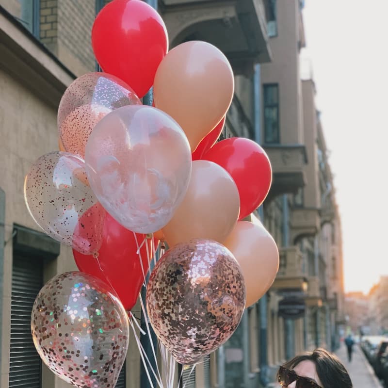 Набор из 15 шариков в красной гамме "RED BALOONS" — Фото 2
