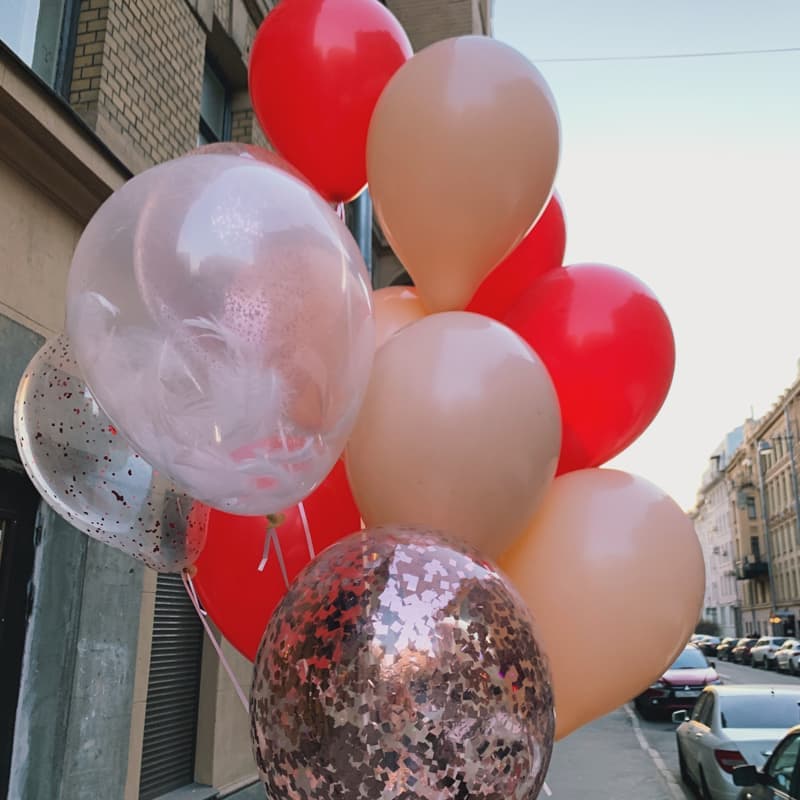 Набор из 15 шариков в красной гамме "RED BALOONS" — Фото 4