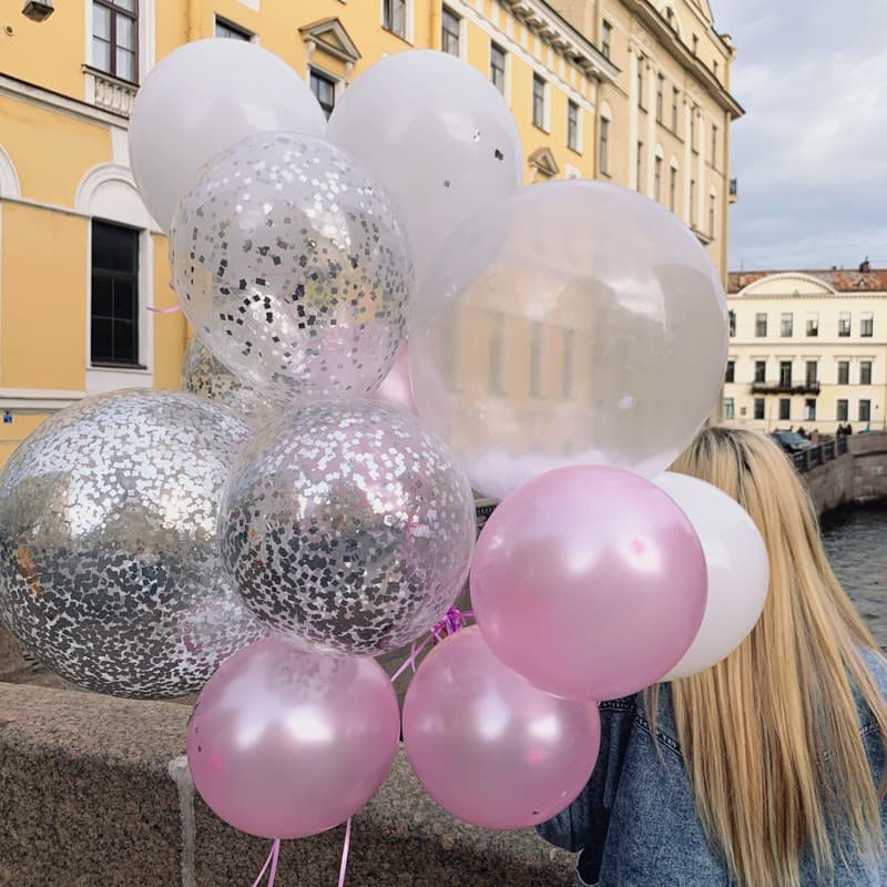 Открыть фото крупно Набор из 15 шариков в розовой гамме "PINK BALLONS" — Фото 3